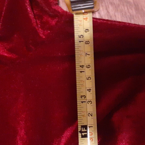 4/$20 Crushed red velvet dress - Picture 5 of 8